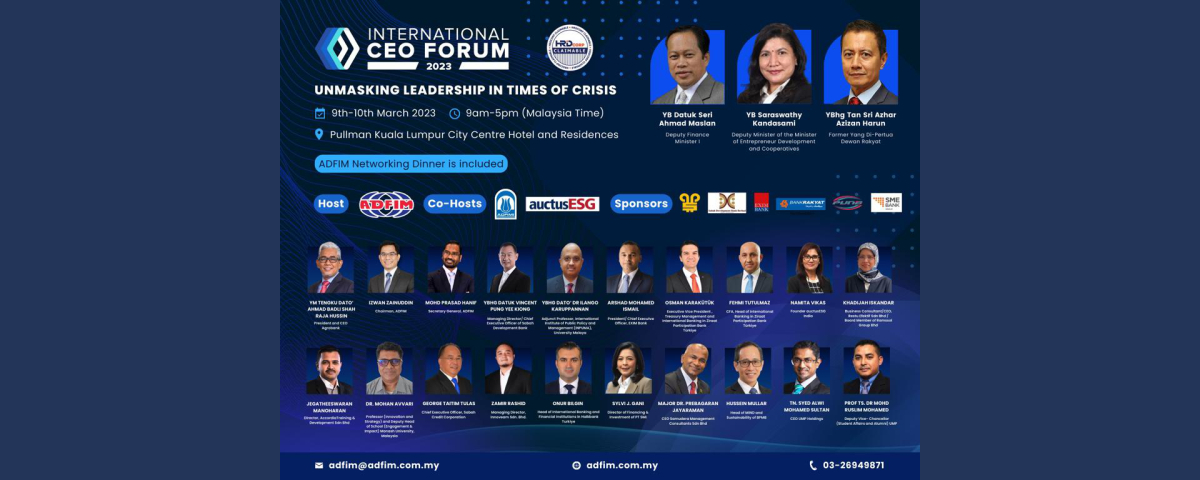 International CEO Forum 2023 jointly organized by ADFIMI, ADFIM and AUCTUS...